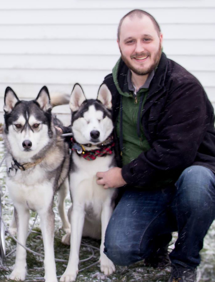 Benjamin Townsend with his dogs